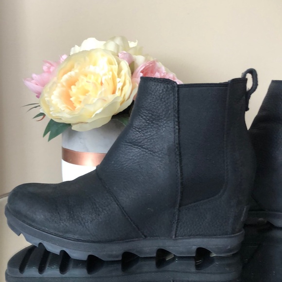SOREL Joan of artic II Chelsea Black boots wedge - Picture 2 of 7